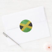 Sticker Rond Drapeau de la Jamaïque (Enveloppe)