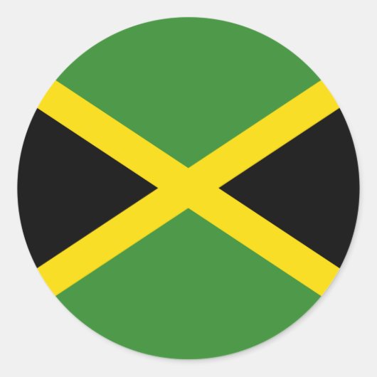 Sticker Rond Drapeau de la Jamaïque (Devant)