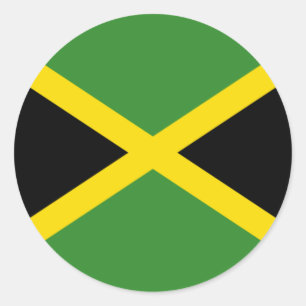 Sticker Rond Drapeau de la Jamaïque