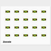 Sticker Rond Drapeau de la Jamaïque (Feuille)