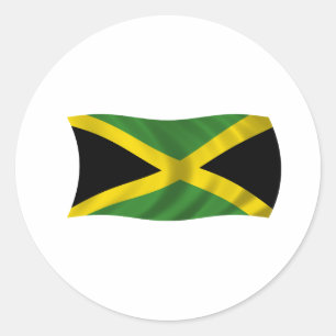 Sticker Rond Drapeau de la Jamaïque