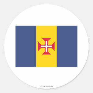 Sticker Rond Drapeau de la Madère