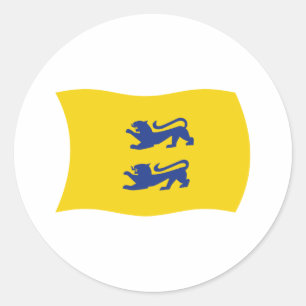 Sticker Rond Drapeau de la minorité danoise du Schleswig du Sud