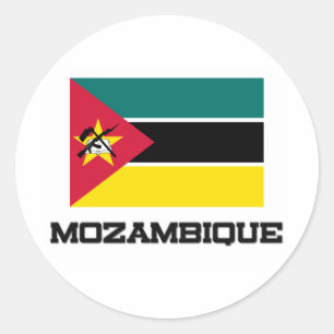 Sticker Rond Drapeau de la Mozambique