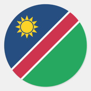 Sticker Rond Drapeau de la Namibie