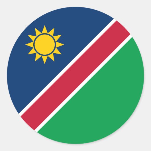 Sticker Rond Drapeau de la Namibie (Devant)