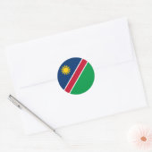 Sticker Rond Drapeau de la Namibie (Enveloppe)