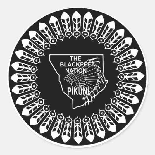 Sticker Rond Drapeau de la nation Blackpieds (Devant)