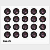 Sticker Rond Drapeau de la Norvège (Feuille)