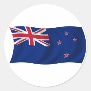 Sticker Rond Drapeau de la Nouvelle Zélande