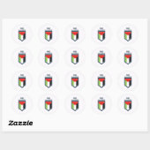 Sticker Rond Drapeau de la Palestine (Feuille)