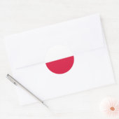 Sticker Rond Drapeau de la Pologne (Enveloppe)