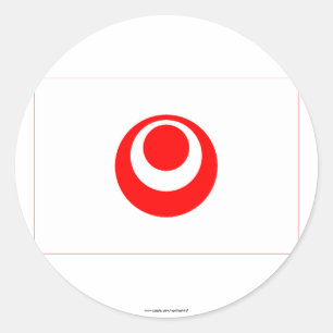 Sticker Rond Drapeau de la préfecture d'Okinawa