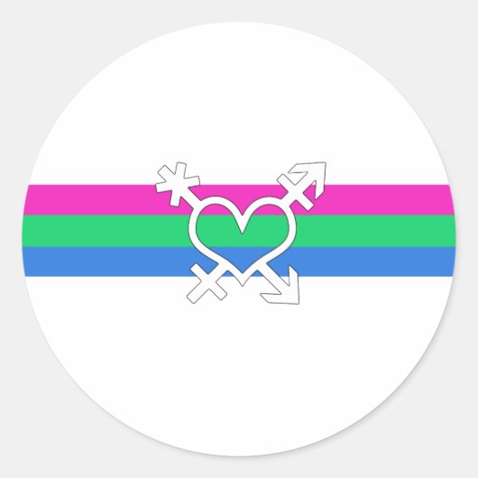 Sticker Rond Drapeau de la Pride (Devant)