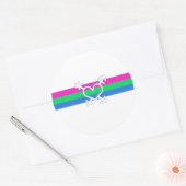 Sticker Rond Drapeau de la Pride (Enveloppe)