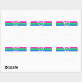 Sticker Rond Drapeau de la Pride (Feuille)