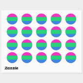 Sticker Rond Drapeau de la Pride (Feuille)
