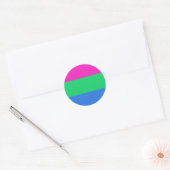 Sticker Rond Drapeau de la Pride (Enveloppe)
