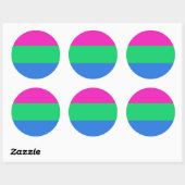 Sticker Rond Drapeau de la Pride (Feuille)