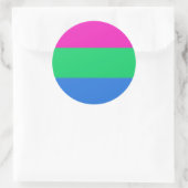 Sticker Rond Drapeau de la Pride (Sac)