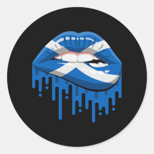 Sticker Rond drapeau de la racine de la fierté des lèvres de l'