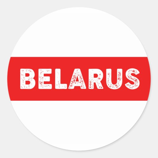 Sticker Rond drapeau de la république de Biélorussie symbole ro (Devant)
