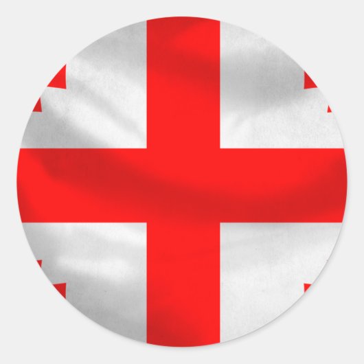 Sticker Rond Drapeau de la République de Géorgie (Devant)