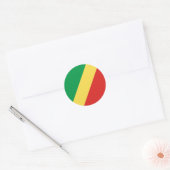 Sticker Rond Drapeau de la République du Congo (Enveloppe)