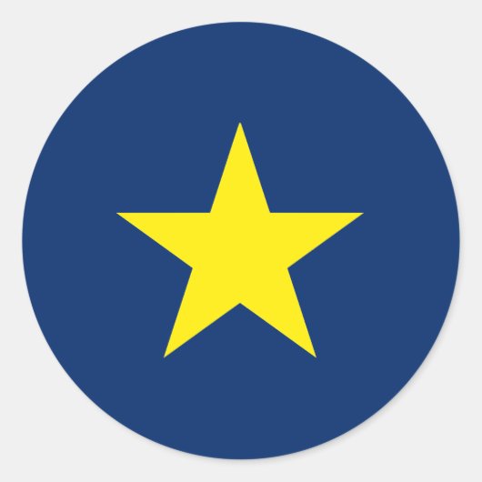 Sticker Rond Drapeau de la République du Texas (Devant)