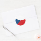 Sticker Rond Drapeau de la République tchèque (Enveloppe)
