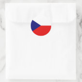 Sticker Rond Drapeau de la République tchèque (Sac)