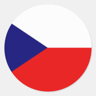 Sticker Rond Drapeau de la République tchèque