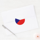 Sticker Rond Drapeau de la République tchèque (Enveloppe)