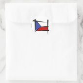 Sticker Rond Drapeau de la République tchèque (Sac)