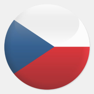 Sticker Rond Drapeau de la République tchèque