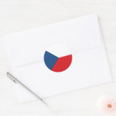 Sticker Rond Drapeau de la République tchèque (Enveloppe)