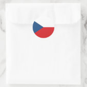 Sticker Rond Drapeau de la République tchèque (Sac)