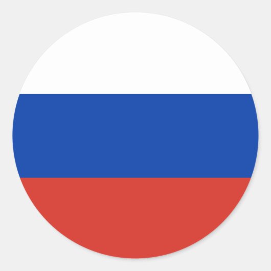 Sticker Rond Drapeau de la Russie (Devant)