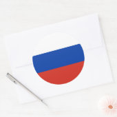 Sticker Rond Drapeau de la Russie (Enveloppe)