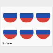 Sticker Rond Drapeau de la Russie (Feuille)