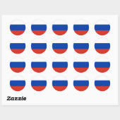Sticker Rond Drapeau de la Russie (Feuille)