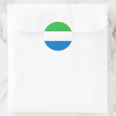 Sticker Rond Drapeau de la Sierra Leone (Sac)