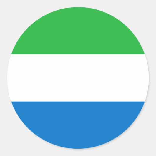 Sticker Rond Drapeau de la Sierra Leone (Devant)