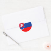 Sticker Rond Drapeau de la Slovaquie (Enveloppe)