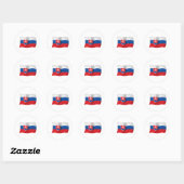 Sticker Rond Drapeau de la Slovaquie (Feuille)