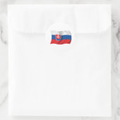 Sticker Rond Drapeau de la Slovaquie (Sac)