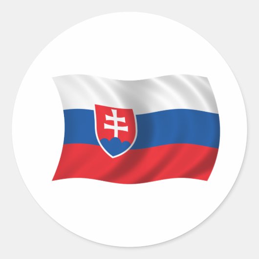 Sticker Rond Drapeau de la Slovaquie (Devant)