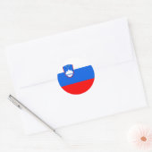Sticker Rond Drapeau de la Slovénie (Enveloppe)