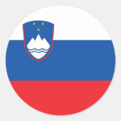 Sticker Rond Drapeau de la Slovénie (Devant)