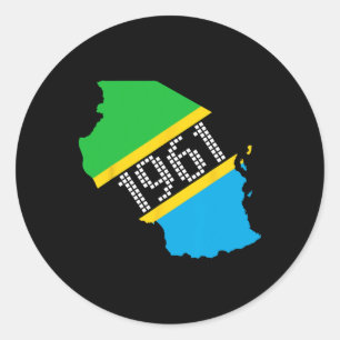 Sticker Rond Drapeau de la Tanzanie 1961